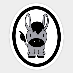 Bold and Bright Donkey Sticker